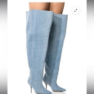 Azalea Wang Amby- Denim Boot